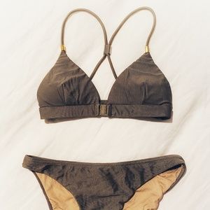 Reiss Green Shimmer Bikini